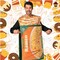 Adults Ramen Noodles Costume Funny Food Foam Tunic Photo Print Halloween Party Outfit
